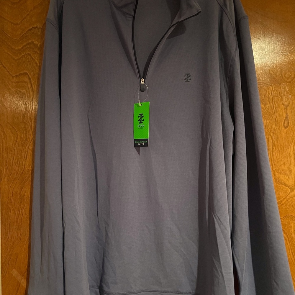 Gray Quarter-Zip Pullover NWT - image 1